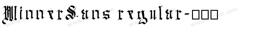 WinnerSans regular字体转换